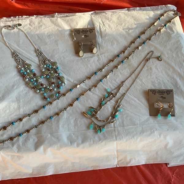 Costume Jewelry Necklaces and Earrings From the Nine West-Vintage America Collection - Earrings Have Never Been Worn - Bag 755