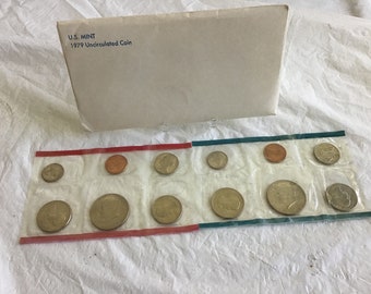 1979 United States Proof Coin Set-Incl Susan B Anthony Dollar Penny-Sealed in a Protective Case Dime Quarter Kennedy Half Nickel