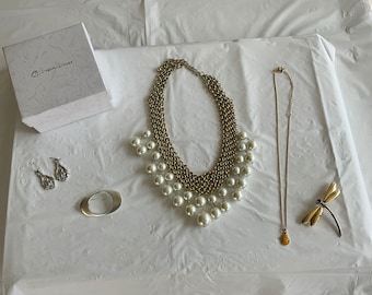 This Lia Sophia Collection of Costume Jewelry Offers a Little Bit of Classic a Little Bit of Rustic Incl Necklaces Earrings Bag 849 Etsy