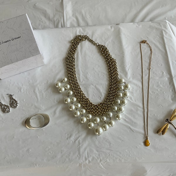 Collection of Costume Jewelry - Designers Sarah Coventry-Liz Claiborne-Anne Klein-Lia Sophia-Susan Graver- Necklaces-Brooches-Earrings-#1690