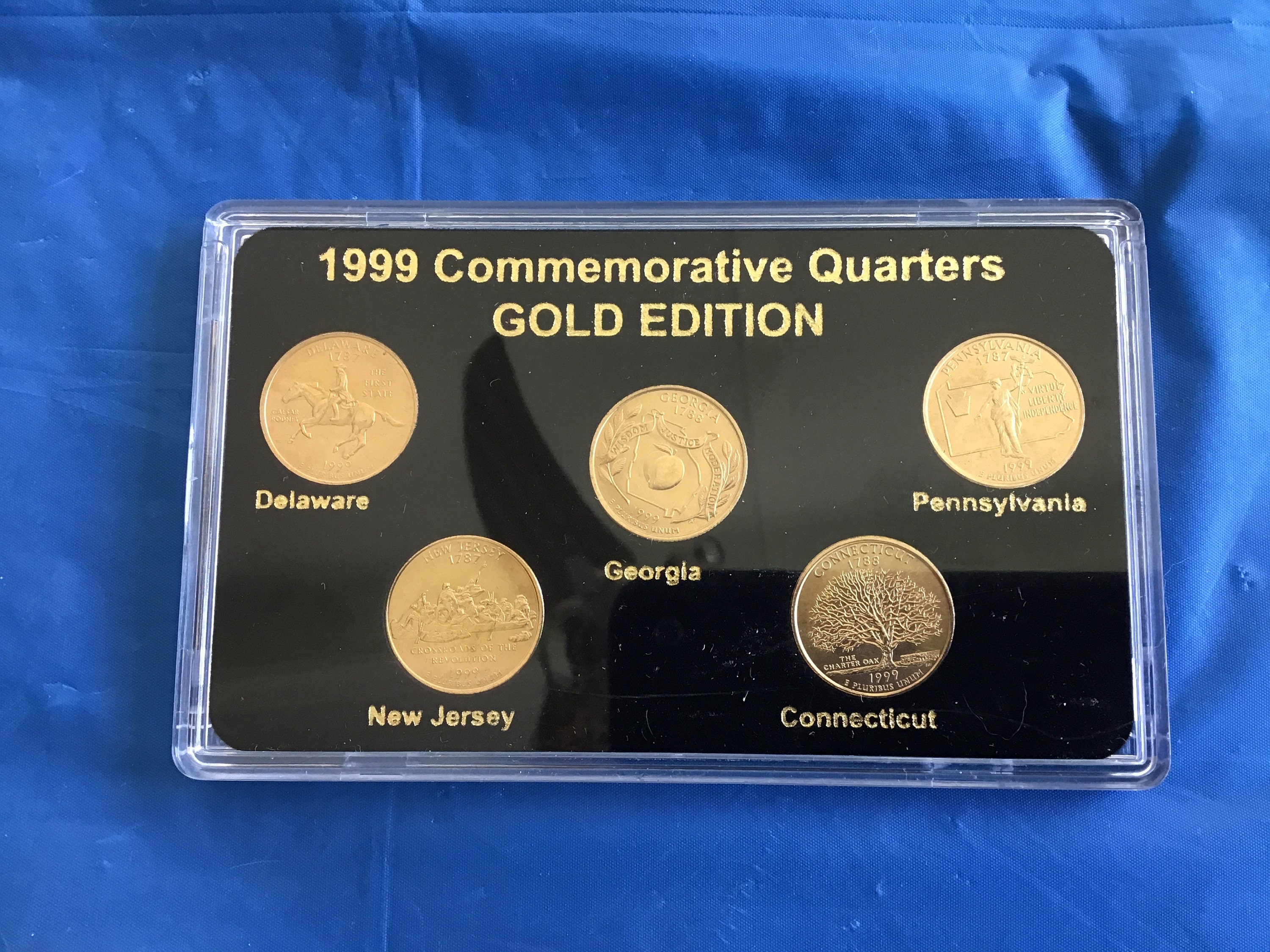 公式贈呈用見本紙幣セット　ガーナ 4枚▽フランクミントン社/コレクション/旧紙幣 1999 Commemorative Quarters - Gold Edition - Includes