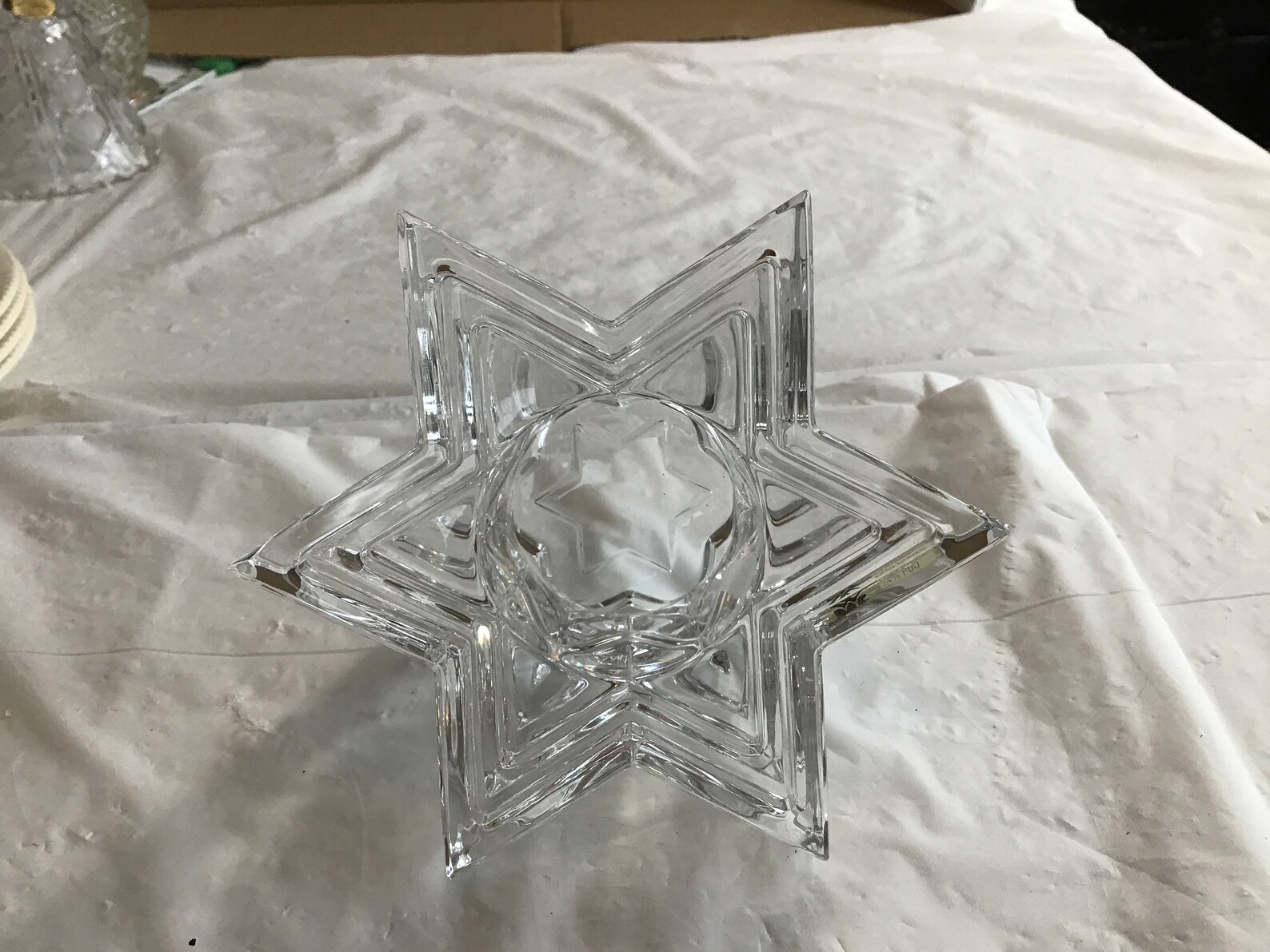 WMF Lead Crystal Star of David Candle Holder Made Etsy