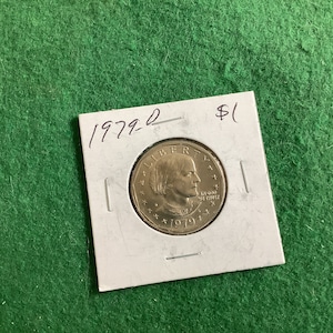 1979-D - Susan B Anthony One Dollar Coin - No 13374 - In a Protective 2x2