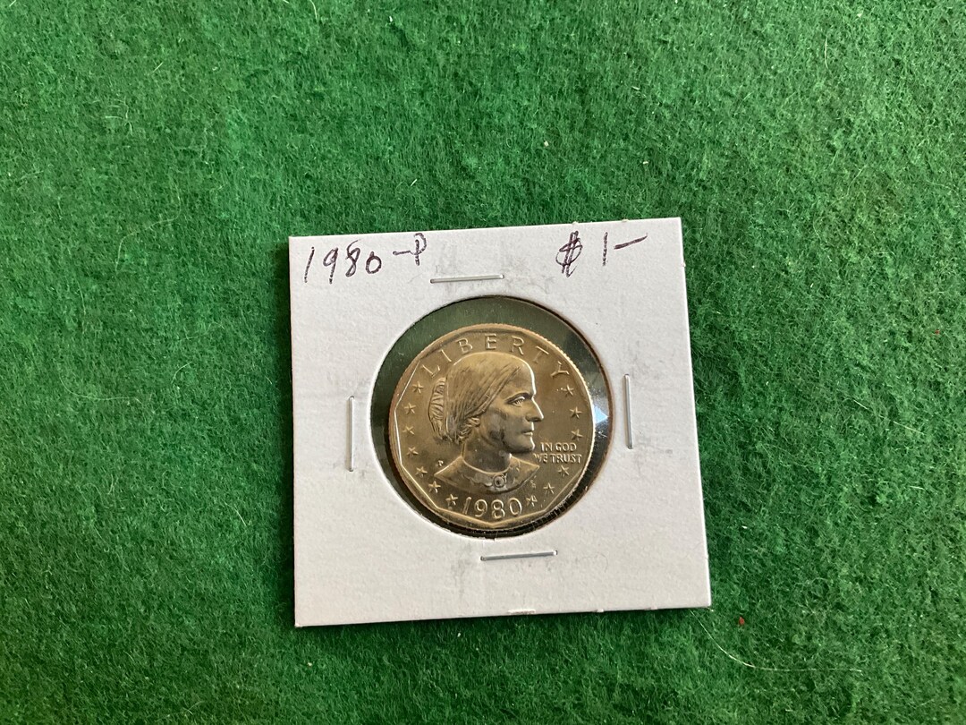 1980 P Susan B Anthony One Dollar Coin No 16124 In A Protective 1980-p-susan-b-anthony-one-dollar-coin-no-16124-in-a-protective
