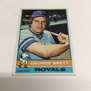 1976 Topps Baseball George Brett, Kansas City Royals, Card No. 19, Vintage Sport Card