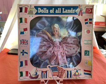 Collection of 8 Dolls Representing Worldwide Countries-ranging in