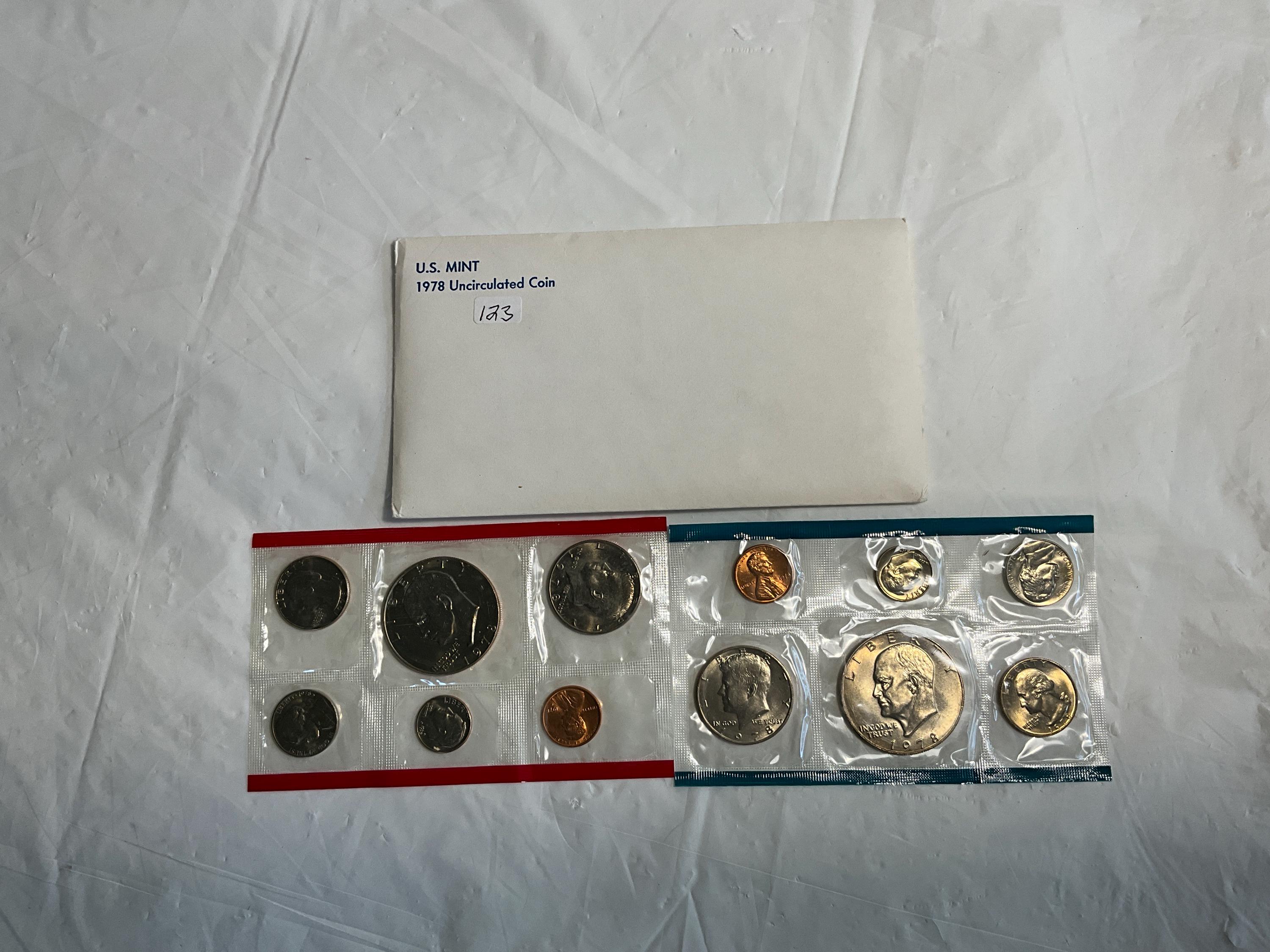 1978-UNCIRCULATED Mint Coin Set-incl Dollar, Half Dollar, Quarter, Dime,  Nickel, Penny-from Both Philadelphia & Denver Mints No 123 - Etsy