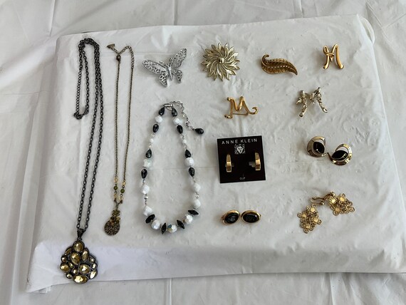 Collection of Costume Jewelry From Designers Anne Klein lia Sophia 1928 vendome sarah Coventry Necklaces earrings brooches Bag 1832 Etsy