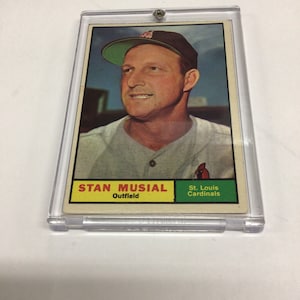 Vintage 1961 Topps Baseball Stan Musial, Card No. 290, St.Louis Cardinals