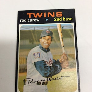 Original Vintage 1971 Topps Baseball, Rod Carew, Card No. 210, Minnesota Twins, Sports Cards