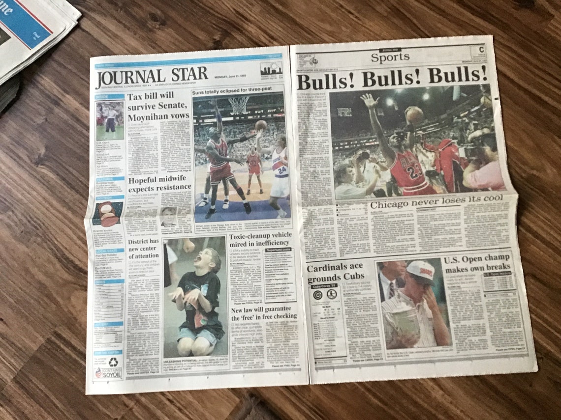 Peoria IL Journal Star Newspaper Dated June 21 1993 Etsy UK