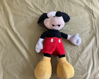 Vintage Disney - 16”T Plush Mickey Mouse Doll