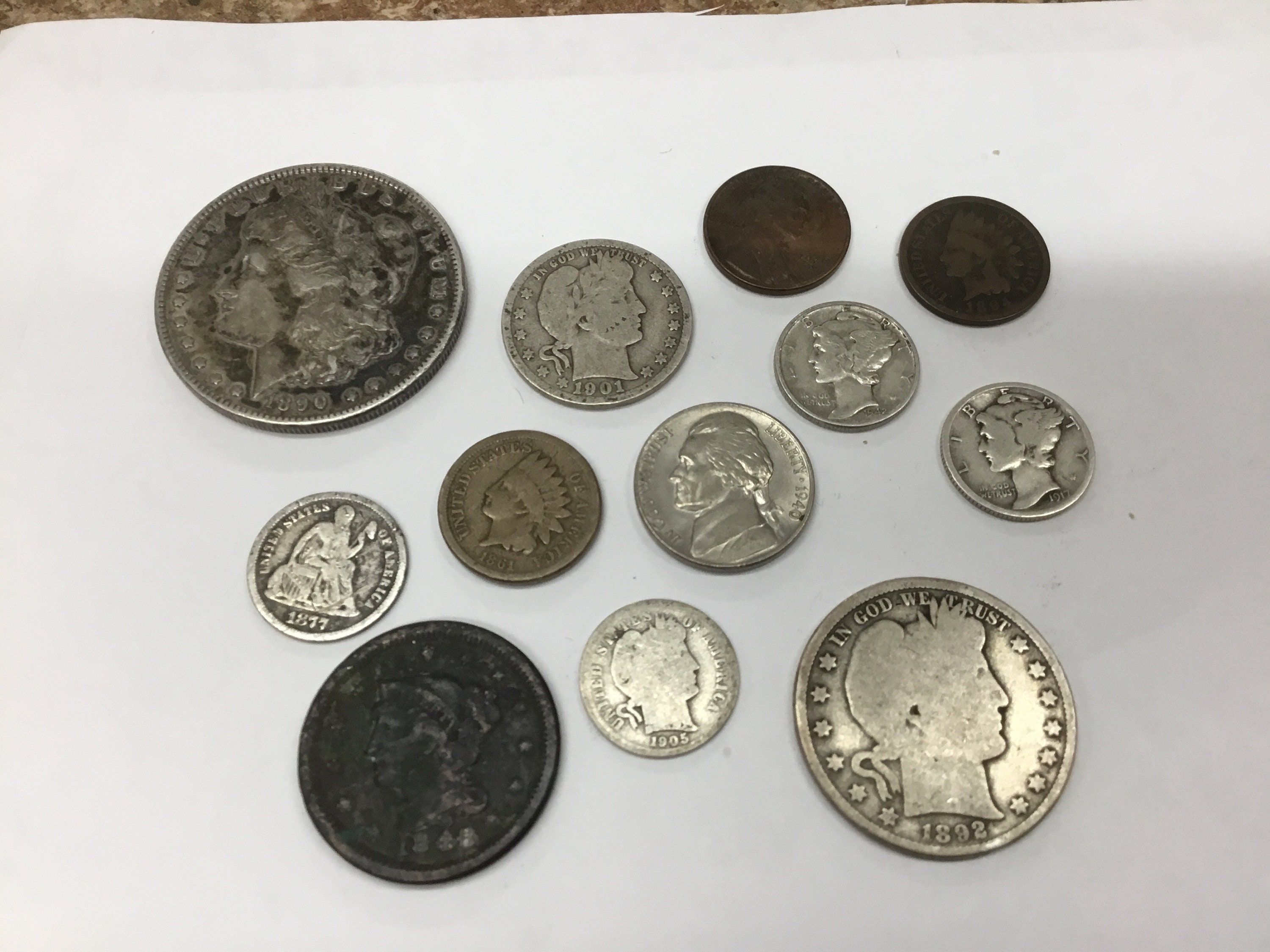 銀貨　大型、小型、(美品　並品)混合コイン(ロット) Mixed Type Coin Lot - Etsy