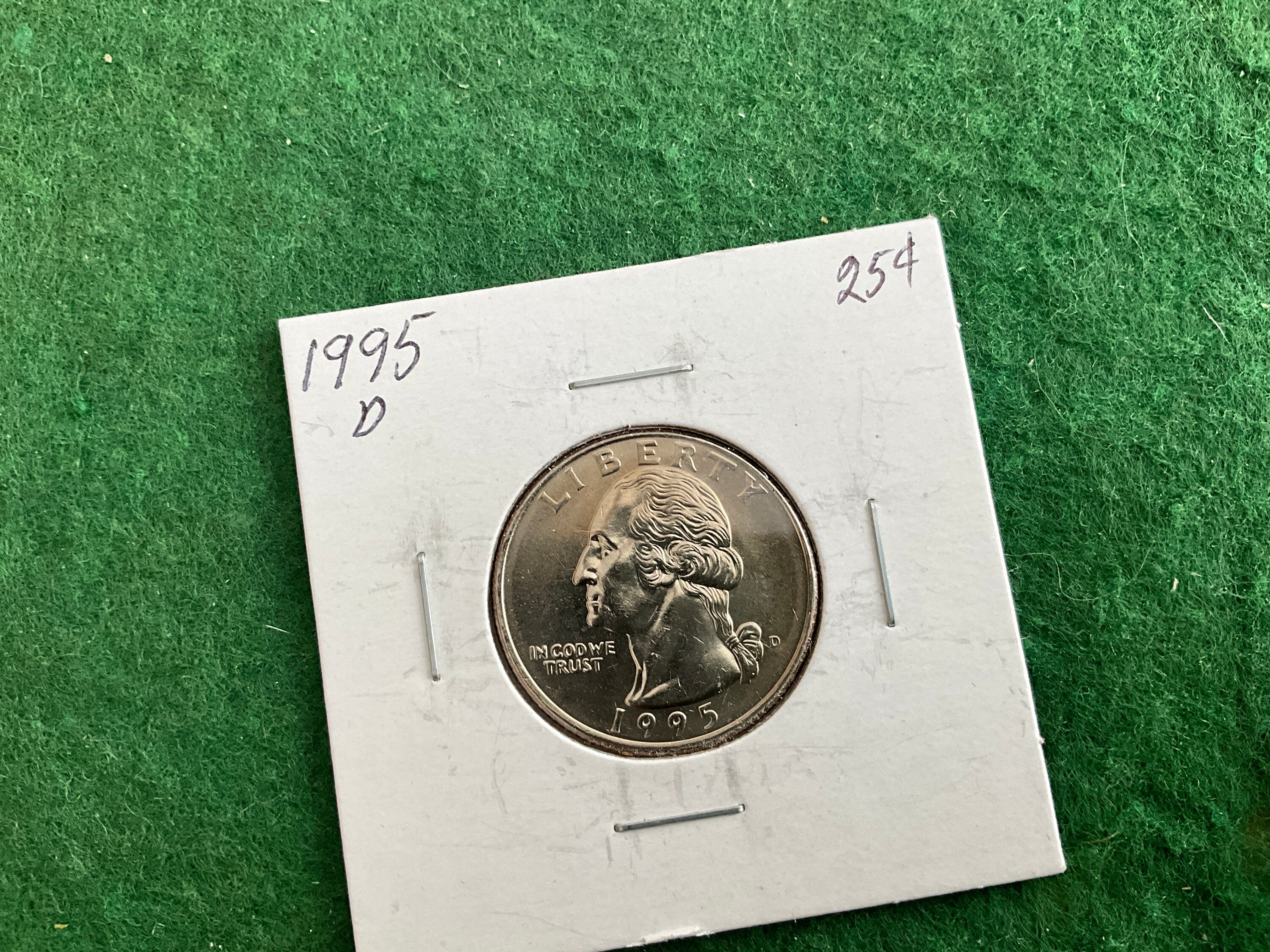 ◆おちゃ◆ 1995-D - Washington Quarter Coin - No 16257 - in a