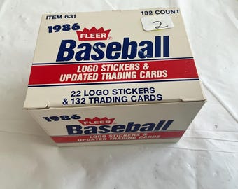 1986 Fleer - 22 Logo Stickers and 132 Updated Factory Set of Baseball Trading Cards - Features Barry Bond-Jose Canseco-Will Clark - Box No 2