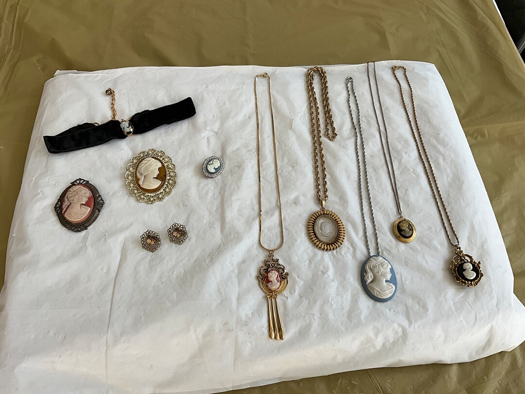 Beautiful Collection of Classic Costume Jewelry Cameos Etsy