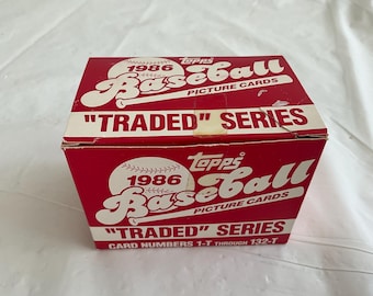 1986 TOPPS - Unopened Box - Factory Set - ‘Traded’ Series Baseball Picture Cards - includes Card Numbers 1-T thru 132-T