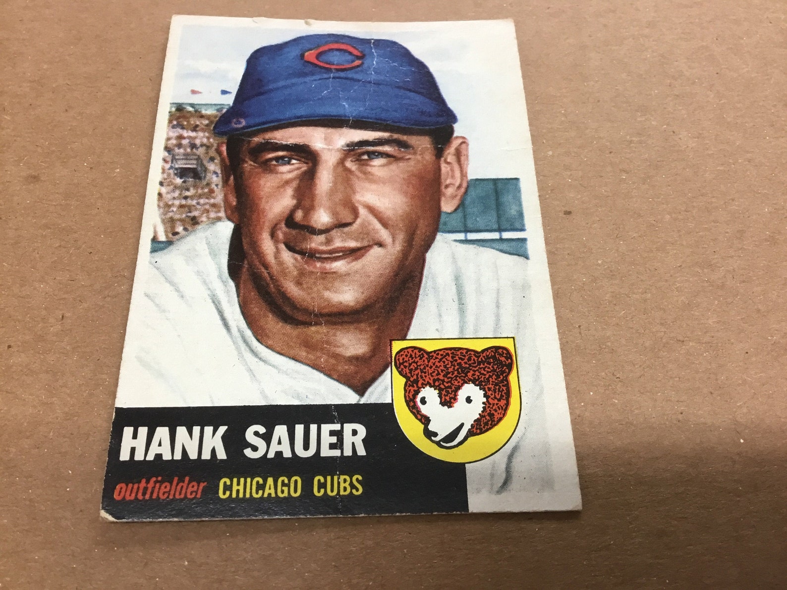 1953 Topps Hank Sauer Chicago Cubs Baseball Card 111 Etsy