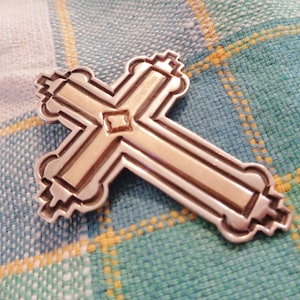 Harold J Navajo Sterling Silver 14K Gold Cross Pin/Pendant