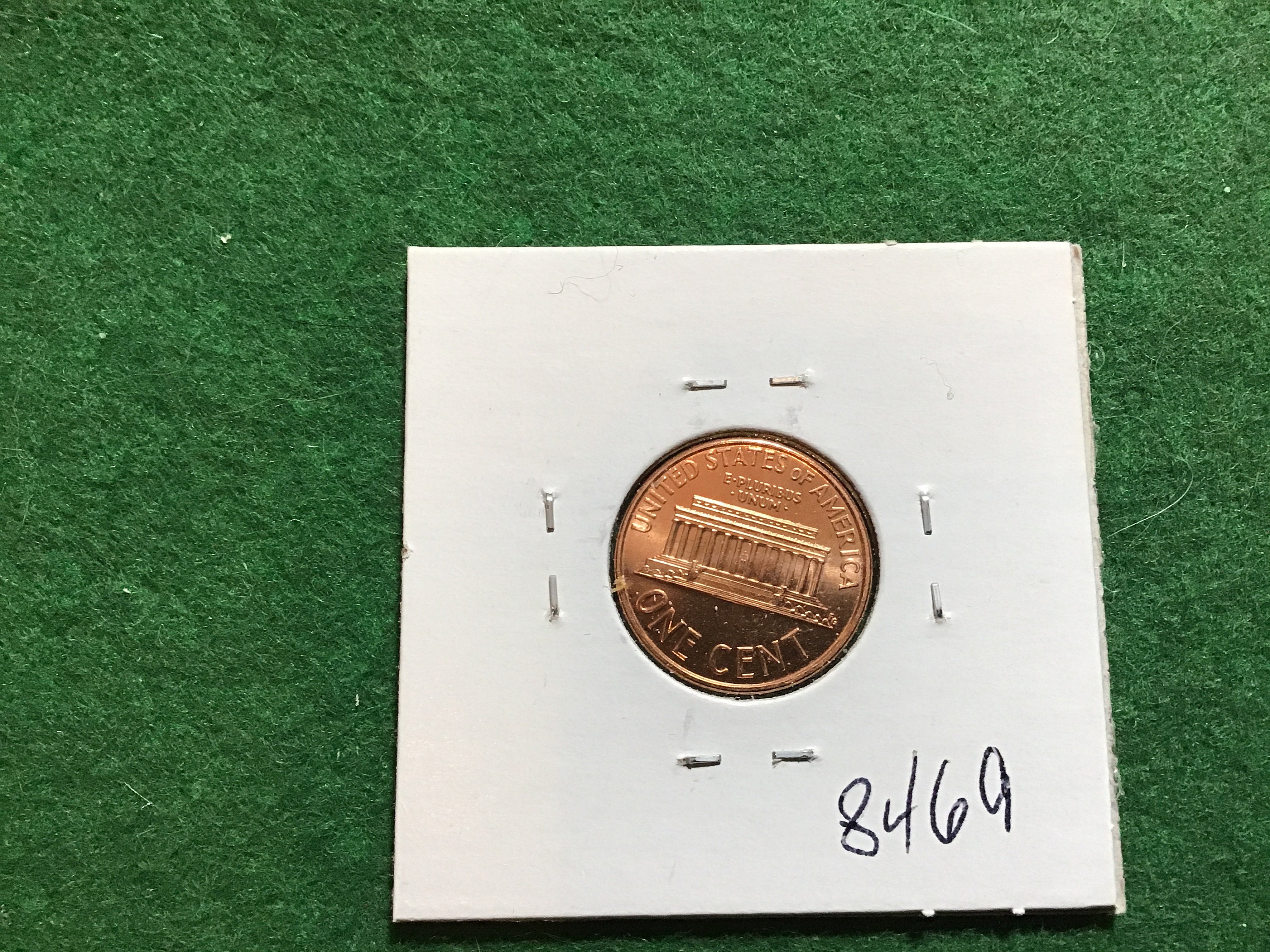 1991 - Lincoln Memorial Cent Penny - No 8469 - in a