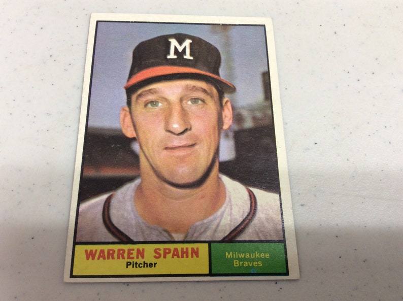 1961 Topps Warren Spahn Baseball Card