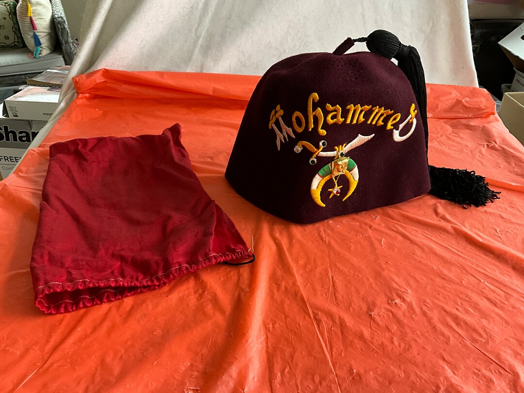 Vintage Masonic Shriners Hat Cap Fez With Tassel Includes a Etsy