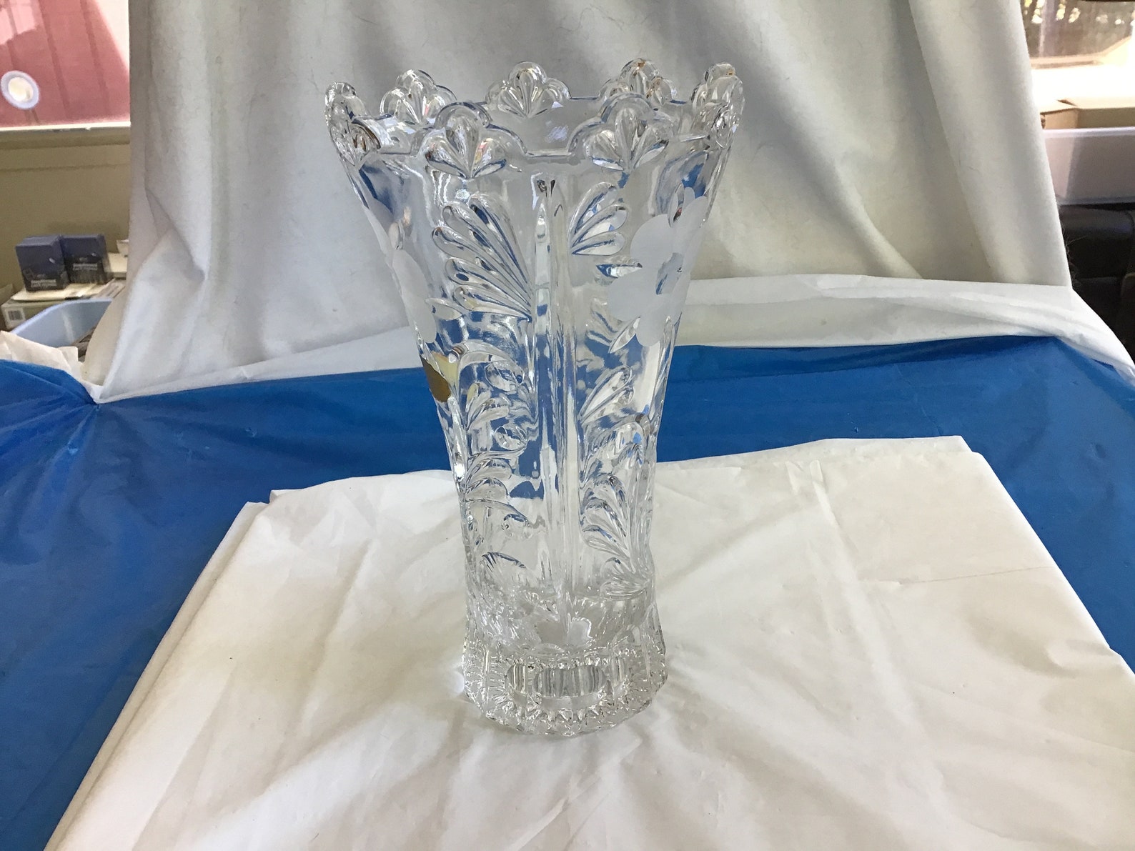 8.25T Hand Cut Lead Crystal VaseOver 24 PbOMade Etsy