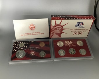 1999 Commemorative Quarters - Gold Edition - Includes