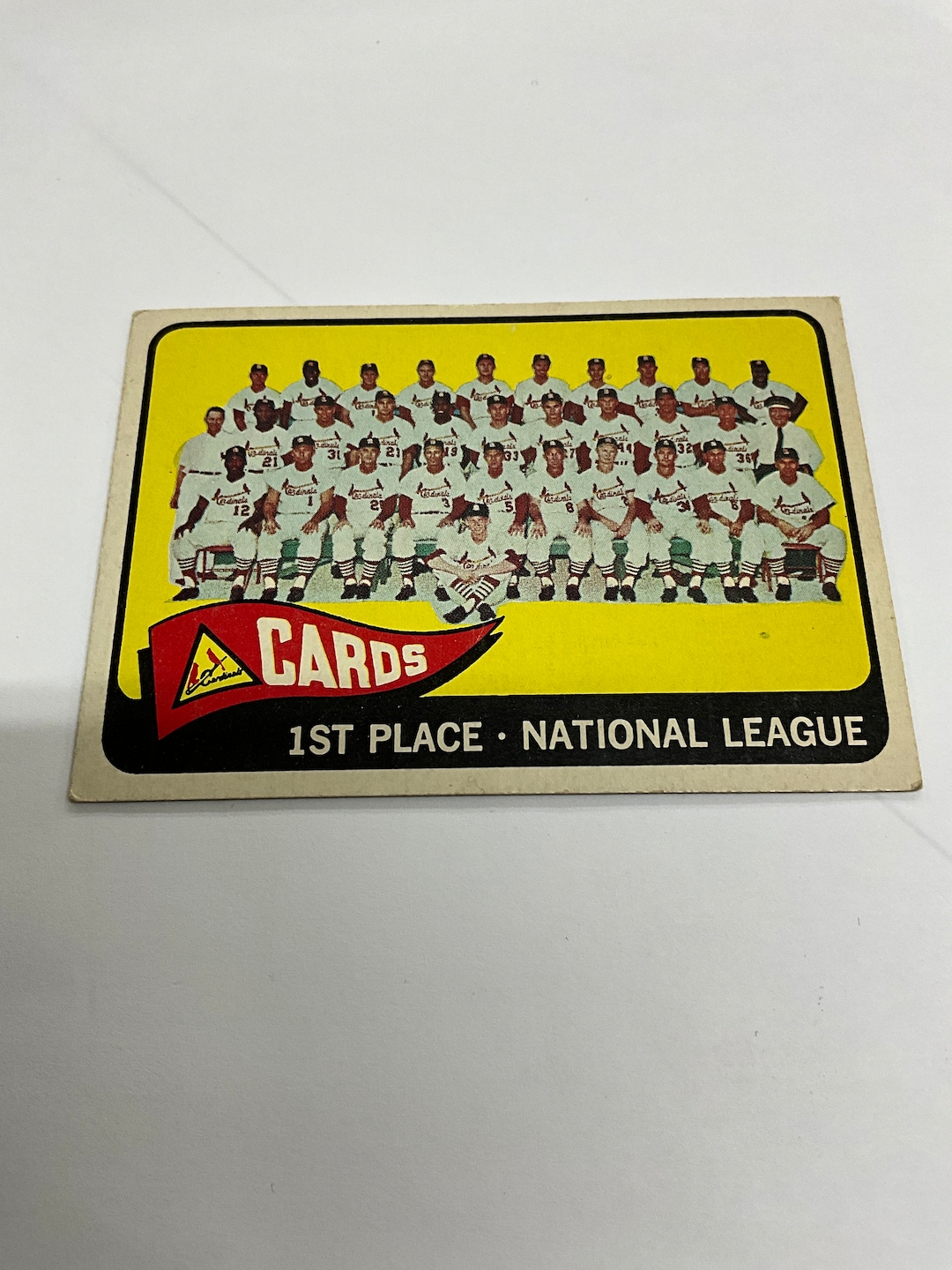 Original Vintage 1965 Topps Baseball, St. Louis Cardinals 1st