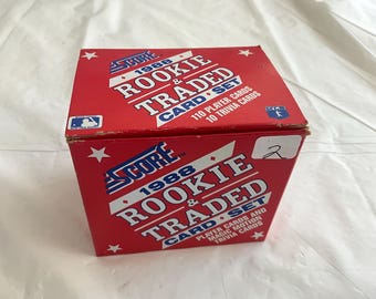 1988 SCORE - Unopened Box - Rookie & Traded Baseball Card Set - includes 110 Player Cards - See Box Back Panel For Player Listing - No 2