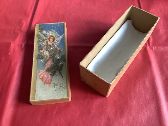 Christmas Folk Art Box - Cheryl Slifer - “joyeux a Noel” - 2”T X