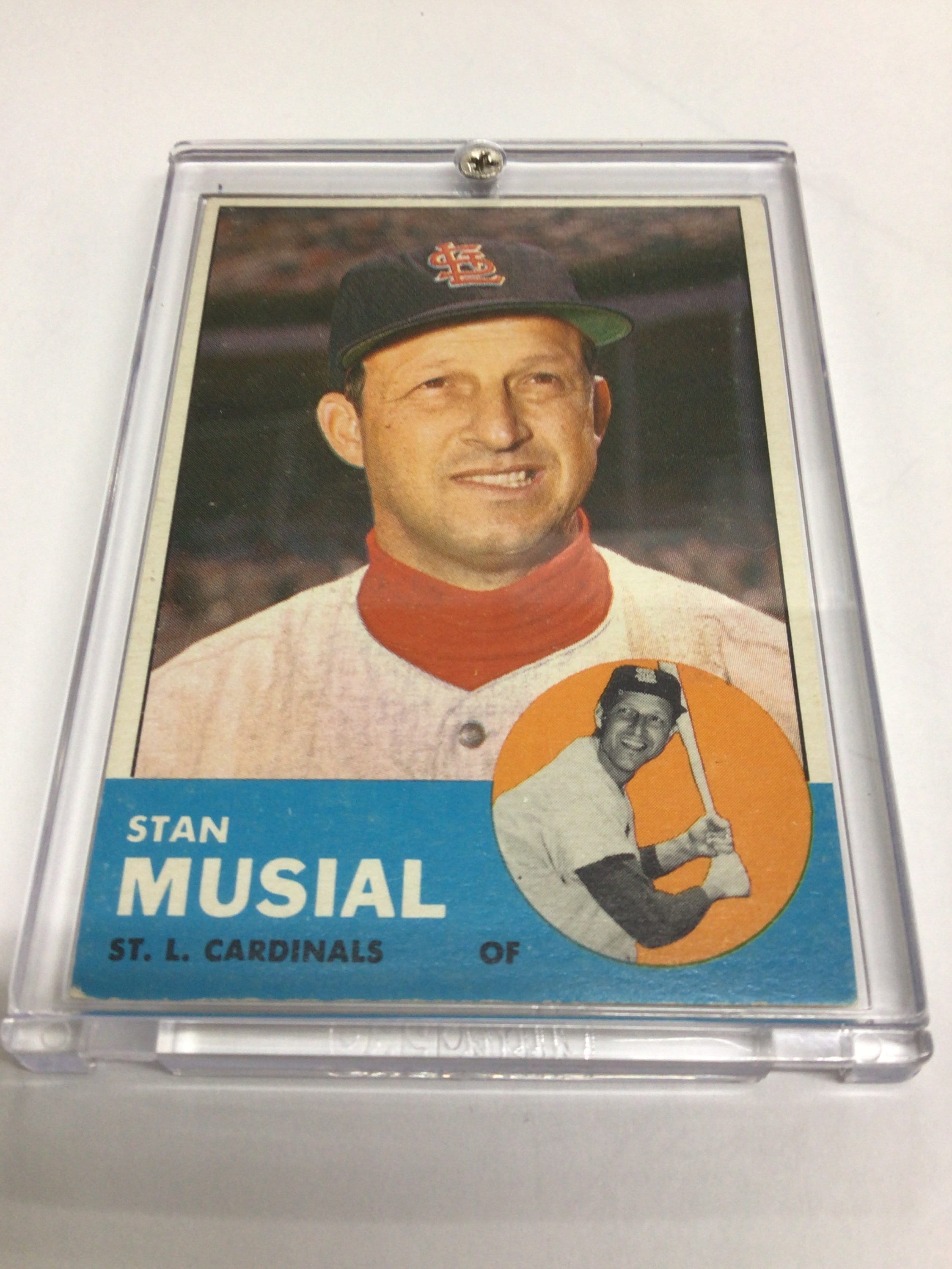 Vintage 1963 Topps Baseball Stan Musial, Card No. 250, St.louis