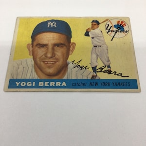 1955 Topps Yogi Berra Card No. 198, New York Yankees, Vintage Baseball cards