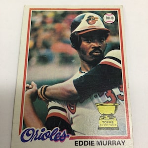 1978 Topps Baseball, Eddie Murray Topps All-Star Rookie, Card No. 36, Baltimore Orioles, Original Baseball Card, Sports Card