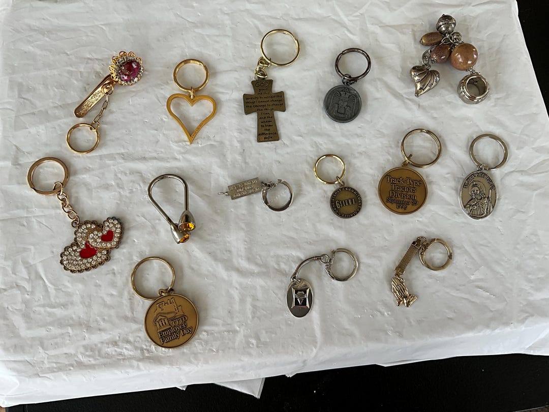 Collection of Keychains - Costume Jewelry Bag 2250 - Etsy