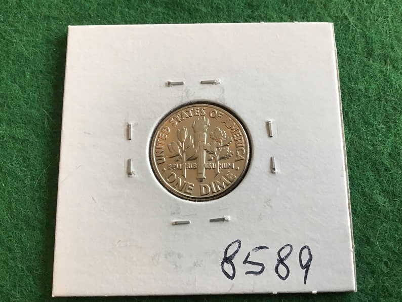 No 8589 Dime Coin In a Protective 2x2 1984-D