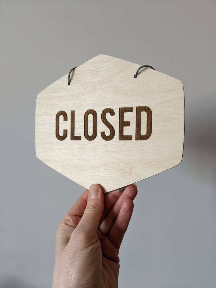 Customisable OPEN / CLOSED Door Sign / Custom Option / Wooden - Etsy UK