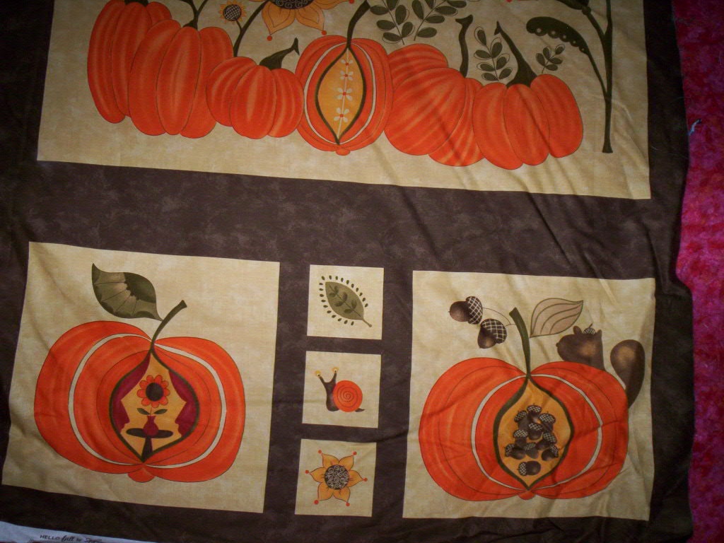 Hello Fall Sandy Gervais Moda Fabrics 1 Cotton Panel 24" X 44" Owl Tree ...