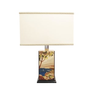 Ingelegde houten tafellamp &quot;Sorrento Coast&quot;