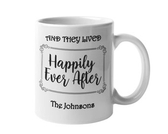 Happily Ever After Mug for Newlyweds Wedding Gift for the New Bride and Groom, Wedding Party Favors, Fairytale Princess Wedding Gift