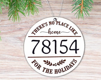 Personalized Zip Code Christmas Ornament | Realtor Gift for New Homeowner | Custom 3D Wooden Tree Decoration | Christmas for Mom Her Grandma