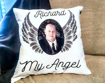 Memorial Pillow Cover - Gift for Loved one - Memory Pillow - Custom Photo Pillow - Sublimated Photograph