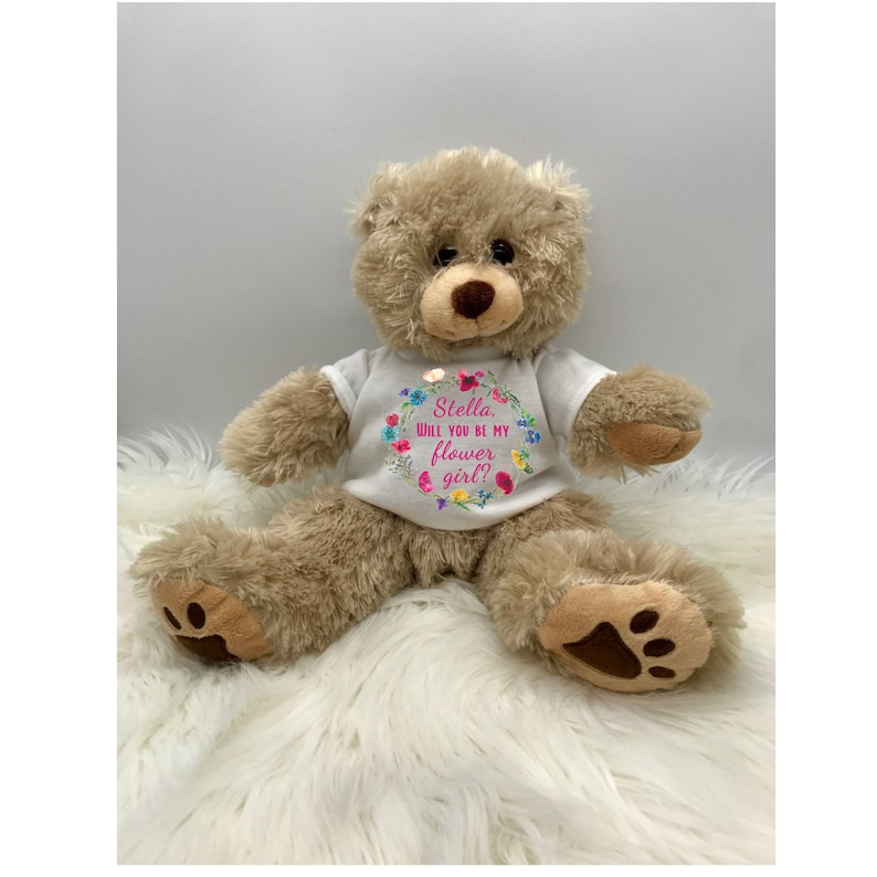 flower girl teddy bear gift