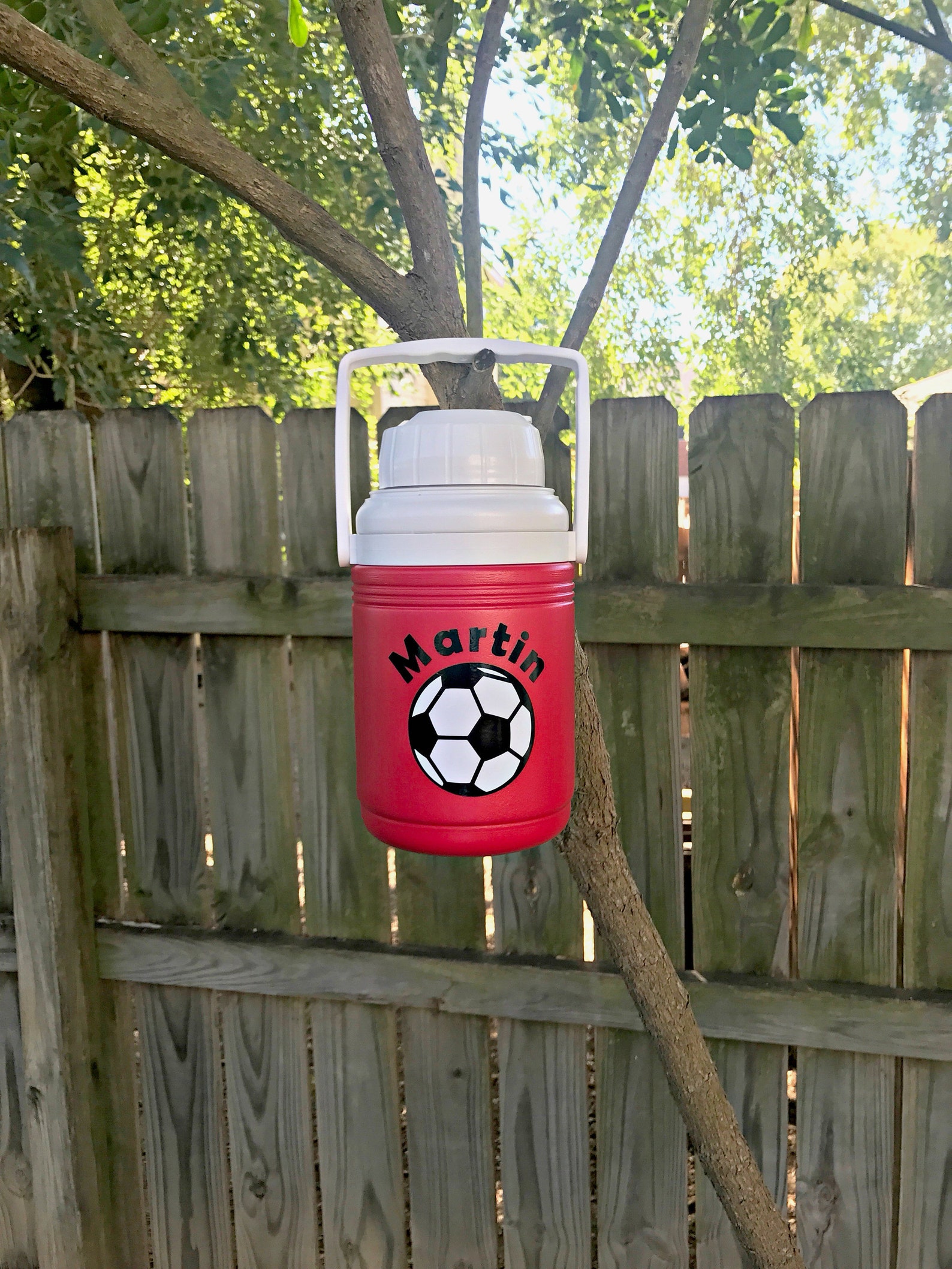 Personalized Soccer Coleman Water Bottle Jug for Kids Soccer Etsy