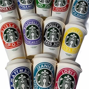 Personalized Starbucks Cup Gift for Women and Teens, Back to School Gifts for Teachers, Coffee Lover Gift, Custom Eco Friendly Coffee Mug image 7