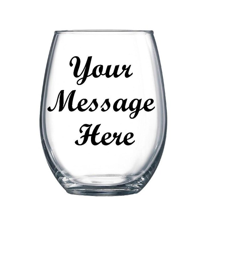 Design Your Own Custom Stemless Wine Glass Personalized Gift Etsy