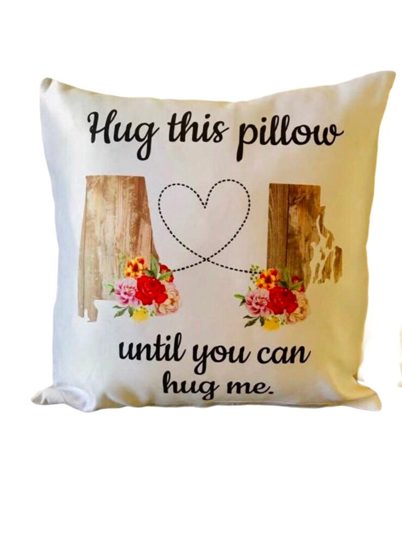 Military Deployment Pillow Hug This Pillow Long Distance Etsy