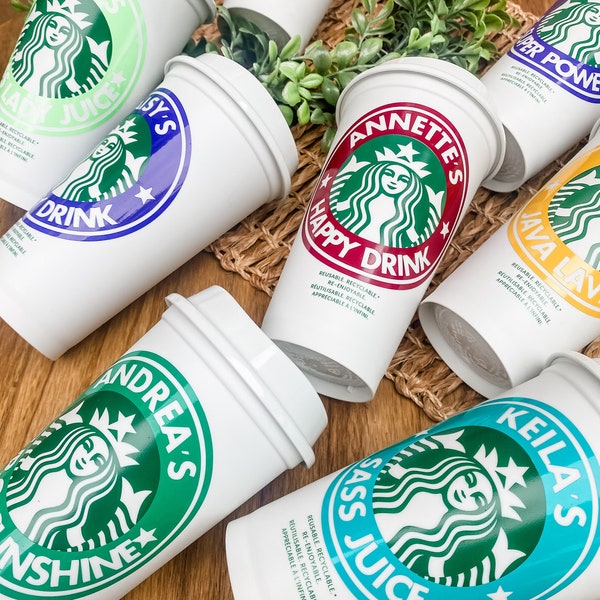 Regalo personalizzato per tazza Starbucks per donne e adolescenti, regali di ritorno a scuola per insegnanti, regalo per gli amanti del caffè, tazza da caffè ecologica personalizzata