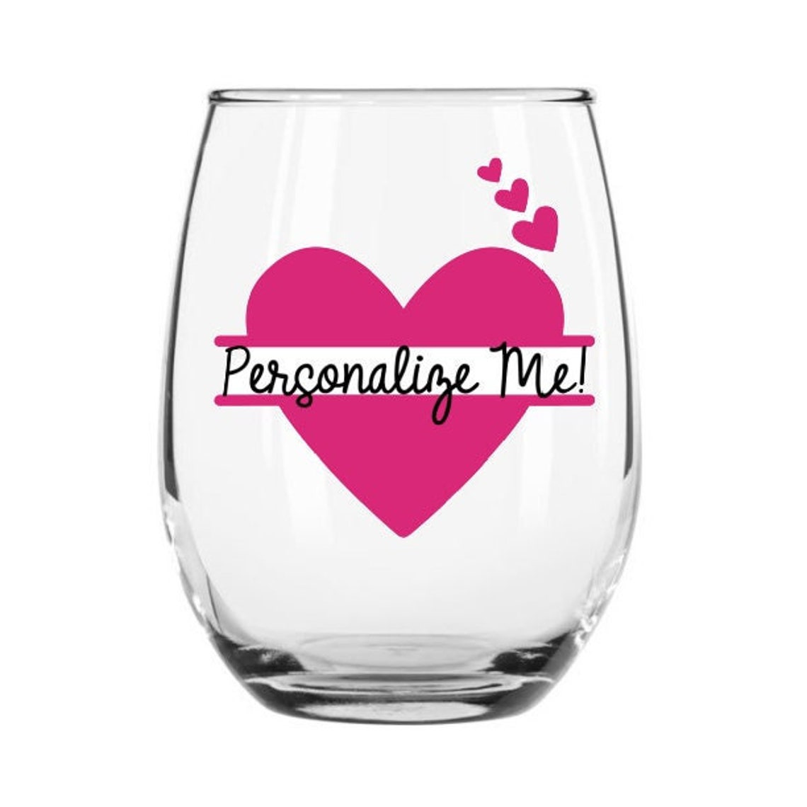 Personalized Wine Glass Valentine's Day Wine Glass Heart Etsy