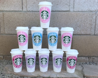 Cheerleading Gift, Custom 16oz Starbucks Cup - Match Team Colors! Personalized Gift Dance Teams, Cheerleader Gift Ideas, Competitive Cheer